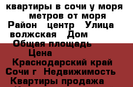 квартиры в сочи у моря (300 метров от моря) › Район ­ центр › Улица ­ волжская › Дом ­ 22/1 › Общая площадь ­ 30 › Цена ­ 1 250 000 - Краснодарский край, Сочи г. Недвижимость » Квартиры продажа   . Краснодарский край,Сочи г.